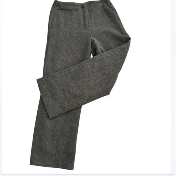 J.Crew Brown Wool Straight-Leg High-Rise Trousers (Size 4-6) tweed countryside - Picture 1 of 4